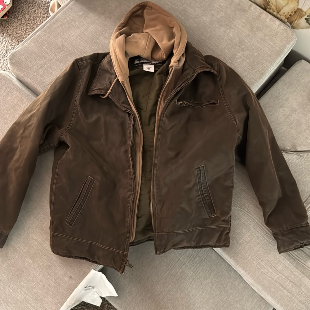 Men’s large jacket zip off hood Columbia